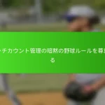 ピッチカウント管理の暗黙の野球ルールを尊重する