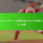 野球におけるチーム戦略討論における暗黙のルールの役割